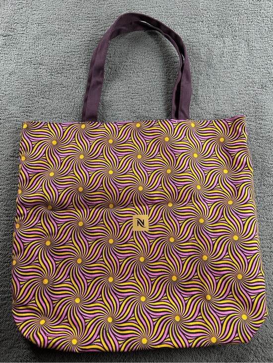Nespresso Handbags - Nespresso Geometric Canvas Tote Bag